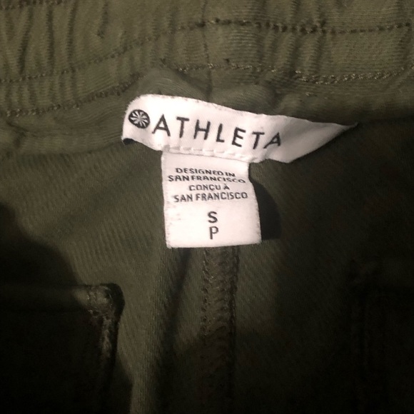 Athleta The Fallaron Jogger Women's Small Olive Army Green Utility Comfy Active - Picture 2 of 7